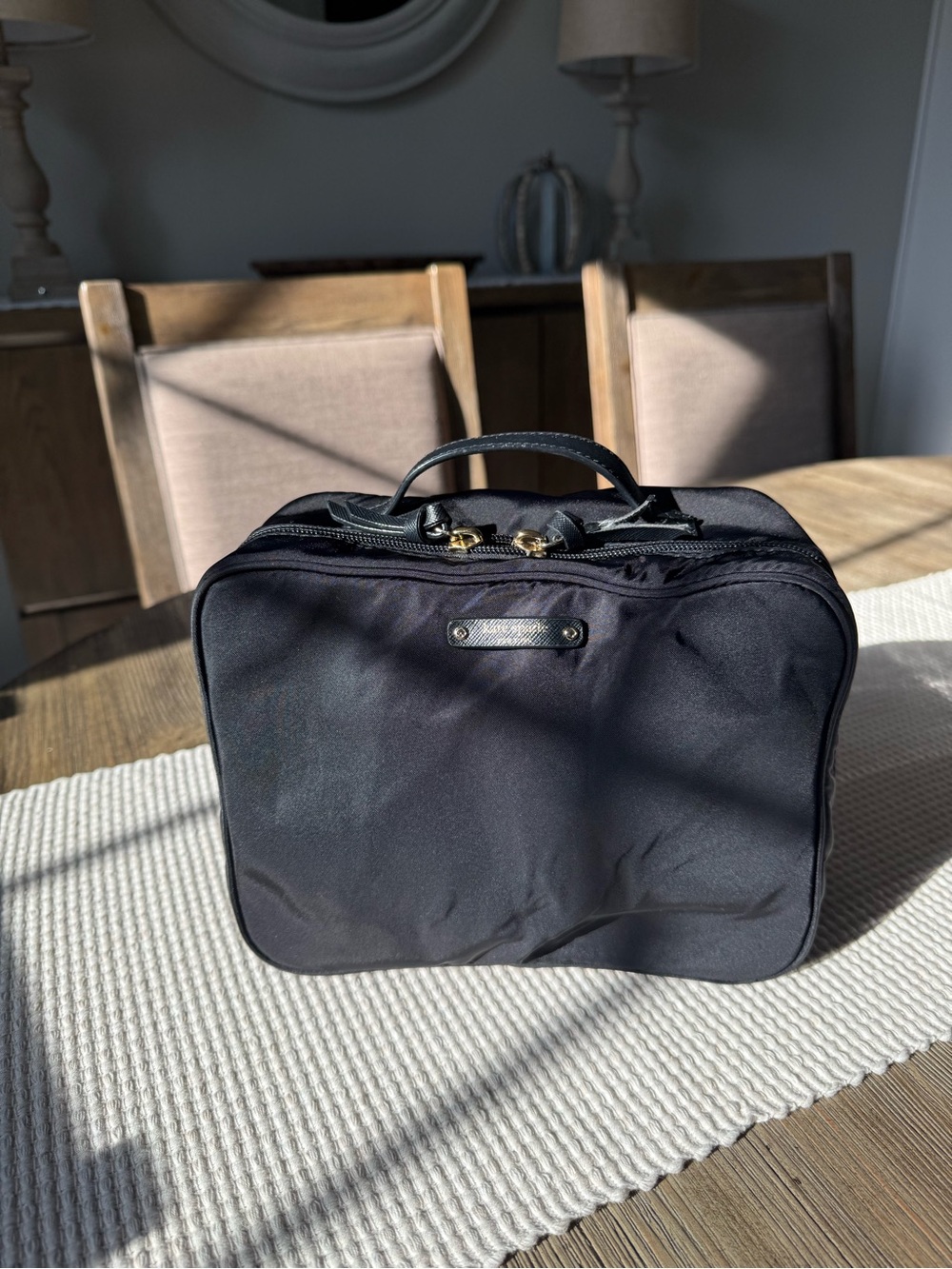 kate spade Black Structured Cosmetic Case with Top Handle